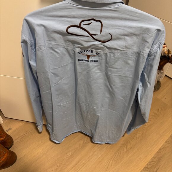 Genuine Rodeo Contestant Shirt Resistol with full sponsor patches - Picture 6 of 8